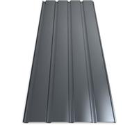 Lot de 12 Tôles Profilées ondulées Toitures Murales de toit 115 x 45 cm = 6m² en métal galvanisé, Gris,12 pcs - Mondeer