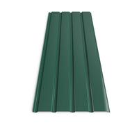 Lot de 12 Tôles Profilées ondulées Toitures Murales de toit 115 x 45 cm = 6m² en métal galvanisé, Vert,12 pcs - Mondeer