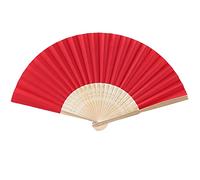 Lot de 12 ventails main - Colors - ventail en papier - ventail de mariage - Pliable - Dcoration asiatique - Pour le bricolage, l't, la fte de mariage, la fte de naissance, la photographie - Rouge