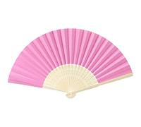 Lot de 12 ventails main Colors ventail en papier ventail de mariage Pliable Dcoration asiatique Pour le bricolage,l't,la fte de mariage,la fte de naissance,la photographie,la dcoration murale Rose