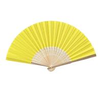 Lot de 12 ventails main - Colors - ventail en papier - ventail de mariage - Pliable - Dcoration asiatique - Pour le bricolage, l't, la fte de mariage, la fte de naissance, la photographie - Jaune