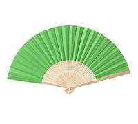 Lot de 12 ventails main - Colors - ventail en papier - ventail de mariage - Pliable - Dcoration asiatique - Pour le bricolage, l't, la fte de mariage, la fte de naissance, la photographie - Vert