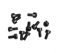 Lot de 12 vis de montage de trémolo pour guitare électrique - Kit de matériel en acier inoxydable pour systèmes de vibrato Style - Finition argentée Trou de 2,5 mm (noir)