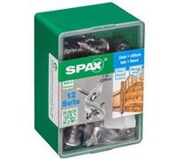 Lot de 12 vis inox tête fraisée bombée torx SPAX, Diam.7 mm x L.35 mm G