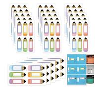 Lot de 120 étiquettes autocollantes nominales, 8,9 x 3 cm, mignonnes, en forme de pour , pour fêtes, conférences, événements, tableau noir, , étudiants