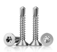 Lot de 120 vis autotaraudeuses en métal M4,2 x 19 mm à tête fraisée et à tête plate