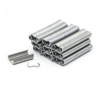 Lot de 1200 agrafes rapides galvanisées pour grillage, clôture, cage - Gris - Linxor