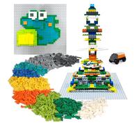 Lot de 1200 briques de construction et sac de rangement compatibles avec l'ensemble Lego Classic pour enfants
