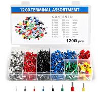 Lot de 1200 cosses electriques a sertir - cosse electrique isolée 0,5-10 mm², assortiment de connecteurs à sertir pour connexions filaires précises, 8 couleurs au choix