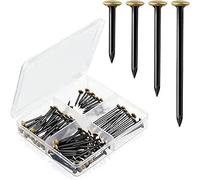 Lot de 120PC Punaise Murale et Clou Tapissier pour Affiche Decoration Murale Accroche Tableau et Cadre Sans Percer Clous Solides pour Fixation Rapide Crochet Beton et Clou Double Pointe Inclus