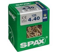 Lot de 125 vis acier tête fraisée pozidriv SPAX, Diam.4 mm x L.40 mm G