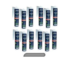 Lot de 12x Bostik Superfix 290ml Gris Colle Mastic de Montage