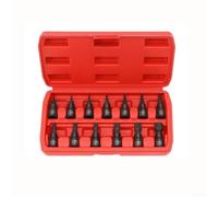 Lot de 13 embouts creux pour douilles Torx T8-T70 en acier 3/8" pour embouts à impact avec étui de rangement portable