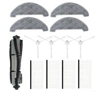 Lot de 13 pièces de rechange pour aspirateur robot Polaris PVCR 0905 WiFi - Brosse principale - Brosses latérales - Filtres - Chiffons de vadrouille inclus