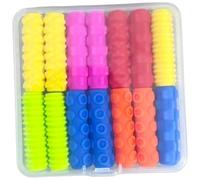 Lot de 14/28 porte-crayons ergonomiques en silicone souple pour gaucher/droitier