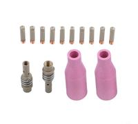 Lot de 14 accessoires de soudage pour brûleur MIG 15AK MB15, buse de gaz céramique en cuivre, douilles de contact 0,6 à 1,2 mm, support diffuseur pour pièces de rechange (0,6 mm)