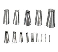 Lot de 14 buses en silicone - En acier inoxydable SS 304 - Pour l'application de silicone et de mastics - Différents diamètres - Joint de surface - Accessoires d'outils