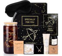 Lot de 14 cadeaux d'anniversaire Sagittaire pour femme, cadeaux d'astrologie du Sagittaire pour femme, 12 cadeaux du zodiaque pour femme, amie, femme, collier astrologique de 473,6 g avec coffret