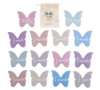 Lot de 14 cartes de repère en acrylique pour bébé - Pour photographie de nouveau-né et croissance mensuelle - Unisexe