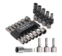 Lot de 14 douilles métriques pour tige hexagonale impériale pour embouts de visseuse à percussion en acier à haute teneur en carbone