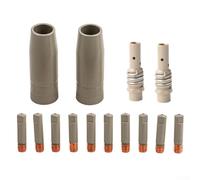 Lot de 14 embouts et buses de soudeur MIG pour 15AK revêtu, embouts en cuivre de 0,8 mm, buses et tubes pour équipement de soudage
