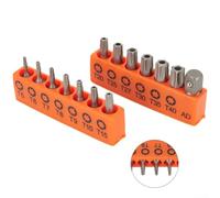 Lot de 14 embouts Torx Star avec trou, embouts de tournevis de sécurité inviolables, pour T5-T40, embouts de tournevis courts en alliage d'acier allié de 25 mm, tige hexagonale de 10,2 cm, pour
