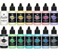 Lot de 14 encres à alcool Octopus Fluids de 30 ml, encres opaques, encres à alcool pour le Fluid Art et le Resin Art