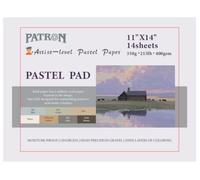 Lot de 14 feuilles de papier pastel PATRON pour artistes, couleurs assorties, 27,9 x 35,6 cm, (97,5 kg/400 g/m²), 14 feuilles, papier à dessin artistique pour adultes et étudiants, reliure adhésive