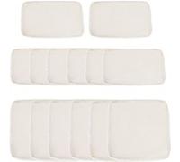 Outsunny Housses coussins salon jardin Lot 14 6 assises/8 dossiers polyester déperlant Beige