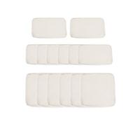 Lot de 14 housses de rechange coussins salon de jardin - 6 housses coussin d'assise, 8 housses coussin dossier - housses zippées polyester déperlant