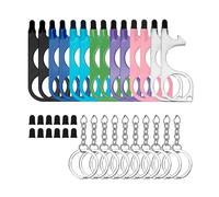 Lot de 14 outils d'ouverture de porte sans contact avec stylet, ouvre-porte sans contact avec porte-clés, outil multifonction en vrac, outil tactile sûr et réutilisable - Outil erminale