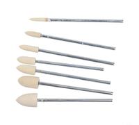 Lot de 14 pièces de polissage en feutre pour outils rotatifs, tige de 3 mm, têtes de ponçage en laine avec poignée pour polir le métal et le verre, différentes formes pour la finition de surface dans