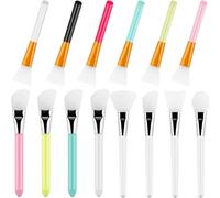 Lot de 14 pinceaux en silicone époxy pour la fabrication de gobelets à paillettes époxy, bâtons d'application époxy flexibles réutilisables, spatules pour supports mixtes - Pinceaux réutilisables en
