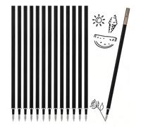 Lot de 14 Recharge Stylo Effacable Compatible avec Legami 0,7 mm, Encre Thermosensible Séchage Rapide, Mines Universelles 13cm pour École, Bureau, Étudiants, Enfants Et Enseignants (Black)