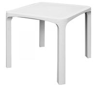 lot de 14 tables hautes carrées Grand Soleil Olè en poly rotin 80x80 cm - Blanc