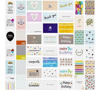 Lot de 144 cartes : cartes d'anniversaire, cartes de remerciement, cartes de naissance, cartes vierges. Livrées avec des enveloppes de format 10 x 15 cm