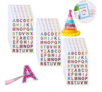 Lot de 1440 Autocollants à Paillettes avec Lettres de l'Alphabet Colorées - 30 Feuilles de Stickers Brillants en PVC, Autocollants Adhésifs pour DIY, Décoration, Cartes, et Projets Créatifs