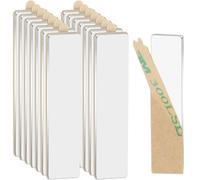 Lot de 15 aimants en néodyme - 40 x 10 x 2 mm - Aimants à coller - Plaquettes magnétiques plates autocollantes - Aimants plats - Pour tableau blanc, réfrigérateur, photos, tableau magnétique