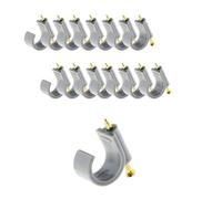 Lot de 15 attaches plastiques Ø16mm - Gris - Zenitech