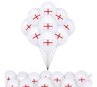 Lot de 15 ballons en latex avec drapeau de l'Angleterre St George imprimé Coupe du monde de football Décoration de fête