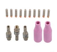 Lot de 15 buses pour torche de soudage AK15 MB15 pour torches MIG MAG avec buses en faïence et embouts de revêtement (0,6 mm)