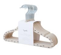 Lot de 15 cintres en velours Beige Pois
