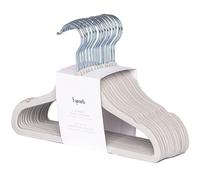 Lot de 15 cintres en velours gris