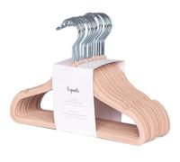 Lot de 15 cintres en velours noisette