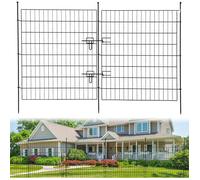 Lot de 15 Clôtures de Jardin Décorative Métal Pulvérisé 81x74CM Pliable Résistant à la Rouille pour Potager Animaux de Compagnie