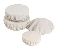 Lot de 15 cm, 20 cm, 25 cm, 30 cm, bords élastiques, lavables en coton et lin | Garde les produits frais en plein air pour bocaux de fermentation