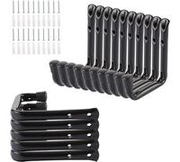 Lot de 15 crochets pour charges lourdes - 11,5 x 9,5 cm - crochets noirs avec vis pour ranger des outils - rangement d'outils en sous-sol