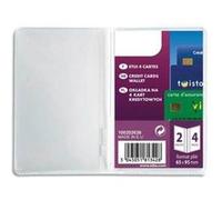 Lot de 15 étuis pour 4 cartes de crédit, 6,5 x 19,5 cm, PVC 30/100eme G