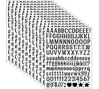 Lot de 15 feuilles autocollants en forme de lettres de alphabétique - Pour bricolage, scrapbooking, Noir STICKER SCRAPBOOKING