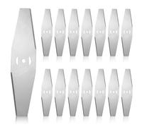 Lot de 15 lames de rechange en métal pour tondeuse à gazon et tondeuse à gazon, lames de rechange pour tondeuse électrique, lame cannelée de rechange pour tondeuse à gazon accessoires